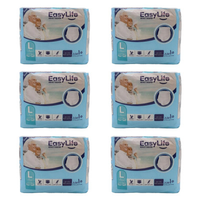 پوشینه بزرگسال ایزی لایف کد L06 سایز بزرگ 6 بسته 10 عددی