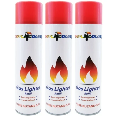 اسپری کپسول گاز فندک دوپلی کالر مدل Super Refined حجم 300 میلی لیتر بسته 3 عددی