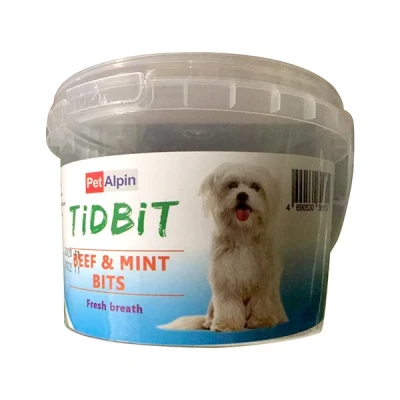 غذای تشویقی سگ تیدبیت مدل Beef & Mint وزن 180 گرم