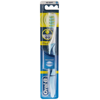 مسواک اورال-بی مدل Pulsar Anti Bacterial با برس نرم