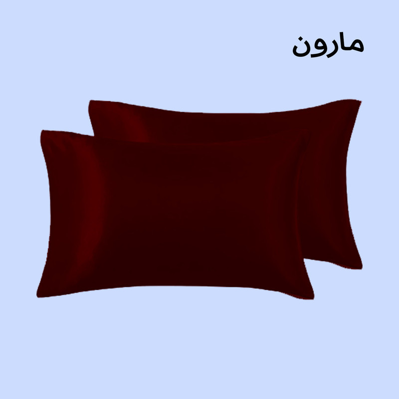 رو بالشی صمیم مدل ساتن ابریشمی بسته 2 عددی