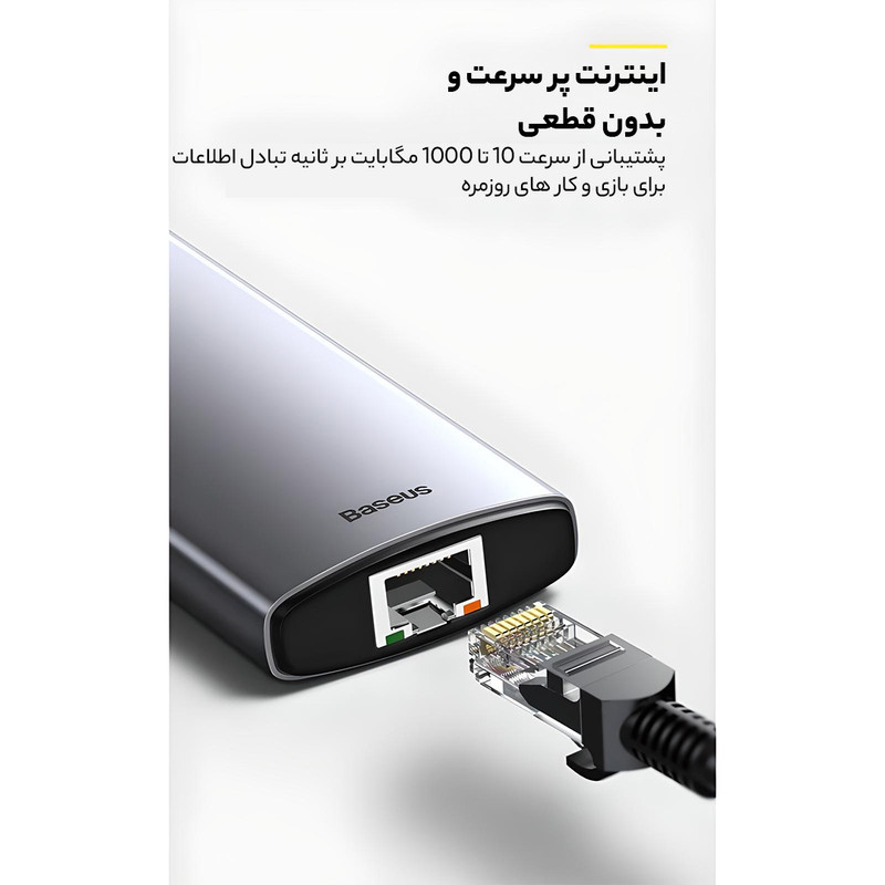 هاب 8 پورت USB-C باسئوس مدل CAHUB-CV0G