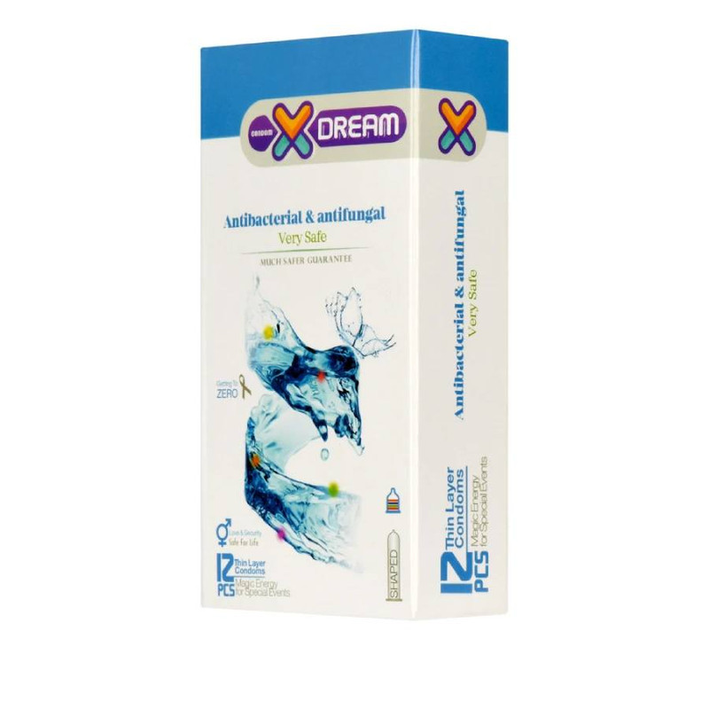 کاندوم ایکس دریم مدل Antibacterial and Antifungal بسته ۱۲ عددی