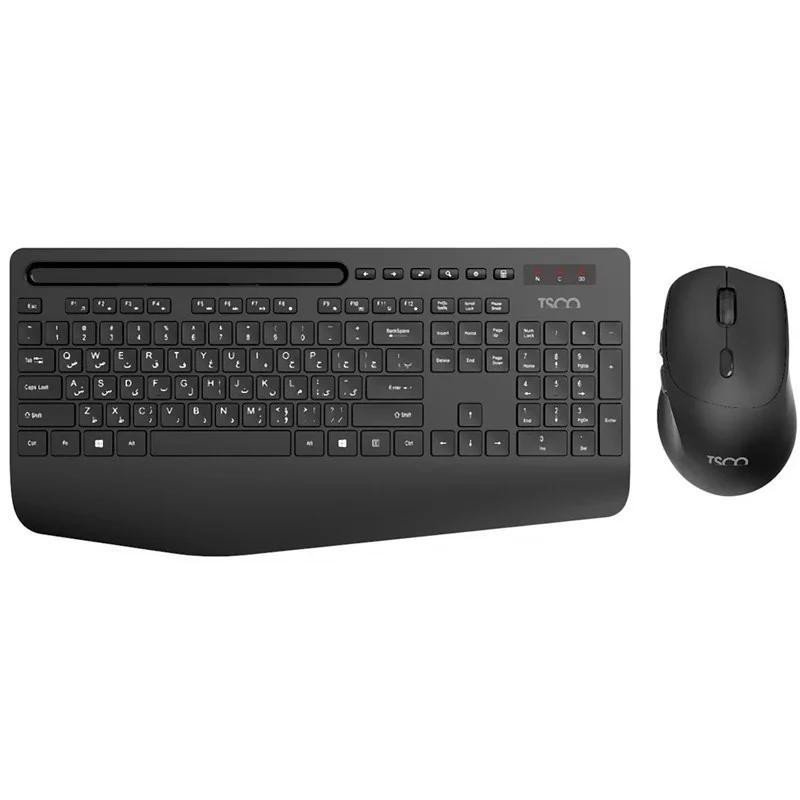 کیبورد و ماوس بی سیم تسکو مدل TKM 7025W، سوییچ ممبران، Full-Size