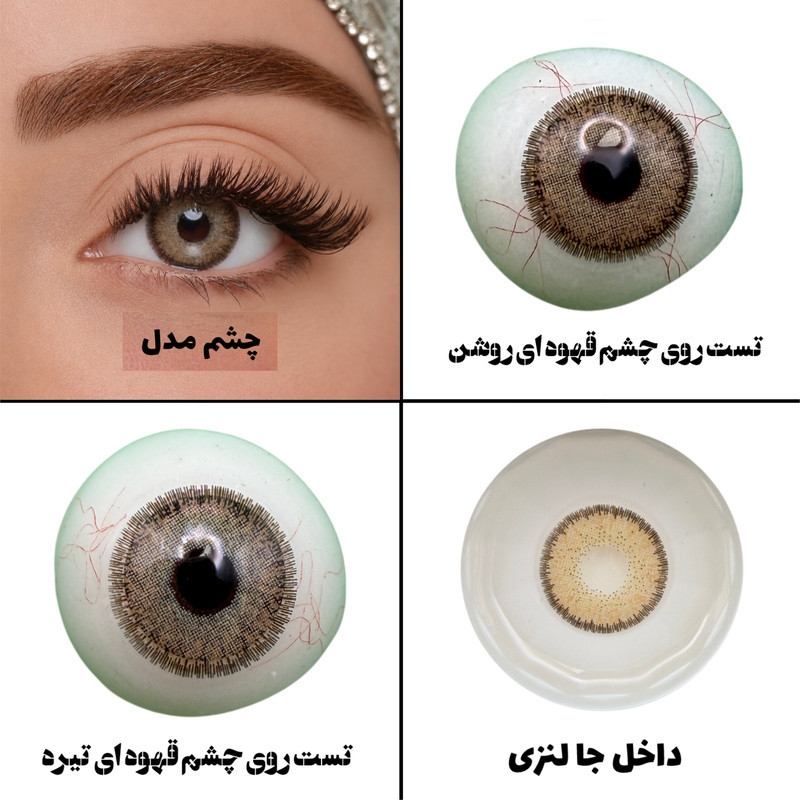 لنز چشم هرا گریس تمیم کانتکت لنز مدل DIVA HAZEL کد 17  رنگ عسلی دوردار