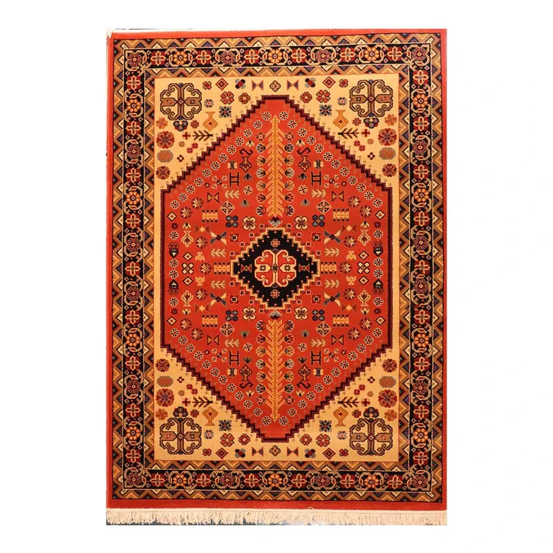 فرش ماشینی 320 شانه زمینه مسی حاشیه مسی مدل شاهسون کد SH-B008-5039