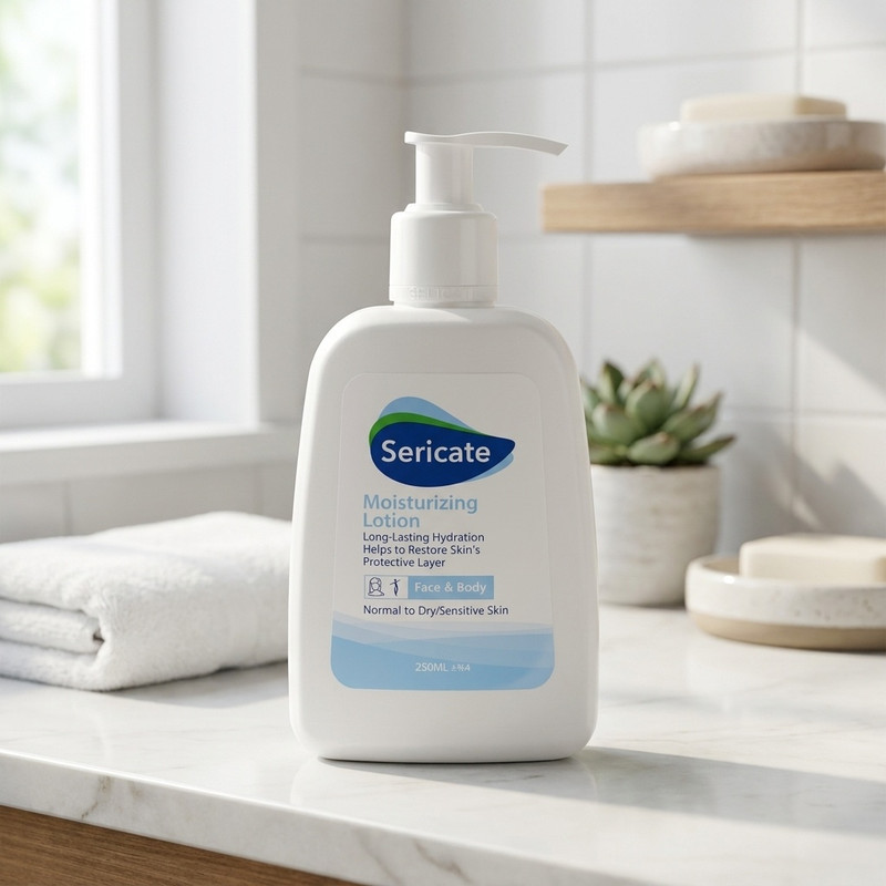 لوسیون بدن سری کیت مدل moisturizing حجم 250 میلی‌لیتر مناسب پوست خشک و حساس، ضد خشکی، قابل استفاده برای صورت و بدن، با بسته‌بندی تیوبی پلاستیکی، دارای مجوز سازمان غذا و دارو