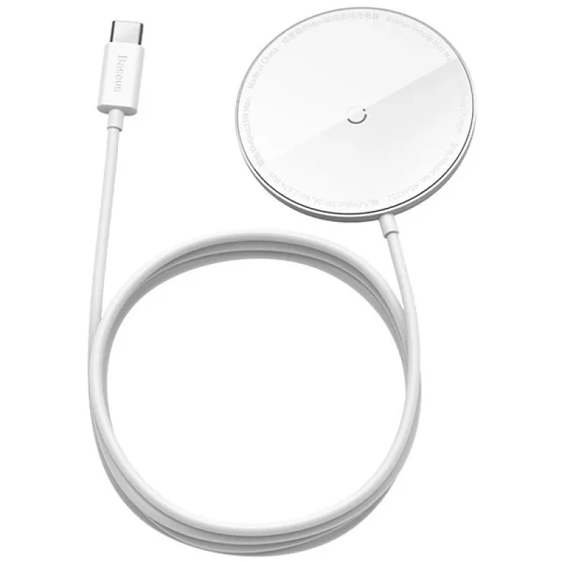 شارژر بی سیم باسئوس مدل Simple Mini Magnetic Wireless Charger WX01-JKF