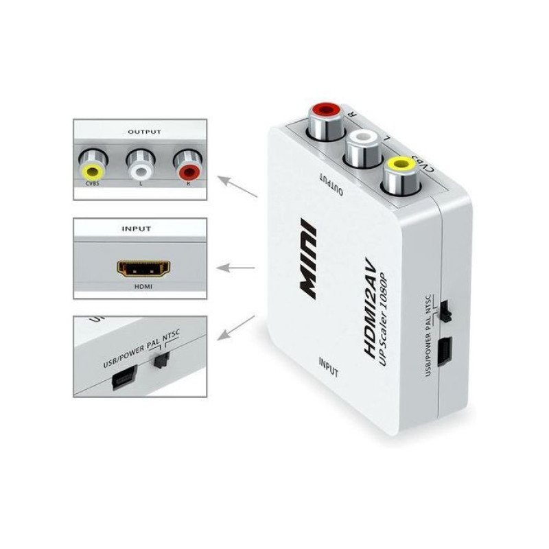 مبدل HDMI به AV مدل HDMI2AV