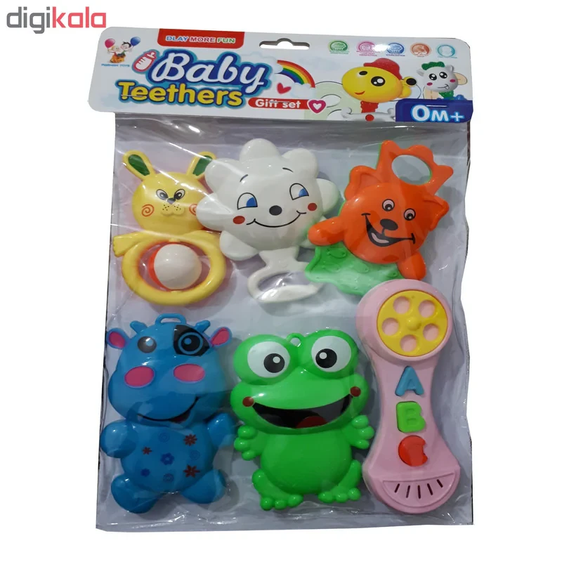 جغجغه مدل Baby Teethers مجموعه 6 عددی