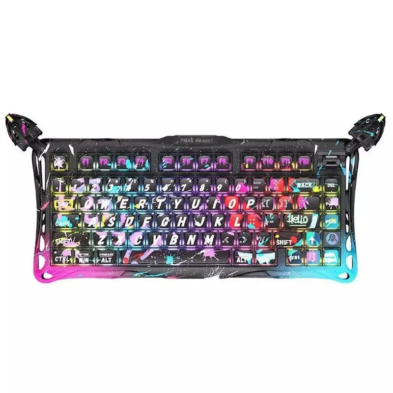 کیبورد مخصوص بازی گراوا استار مدل Mercury V75 Pro Special Edition Neon Graffiti