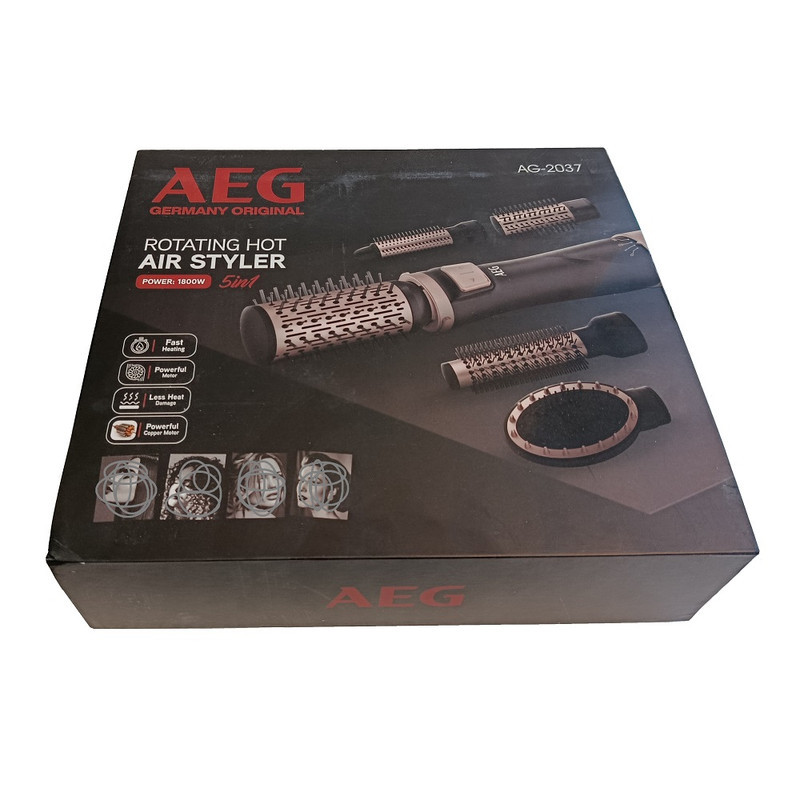 سشوار برس دار چرخشی حرفه ای 1800 وات آ ا گ مدل AG-2037