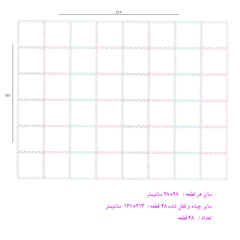 کفپوش تاتامی بهتا مدل مخملی بسته 4 عددی
