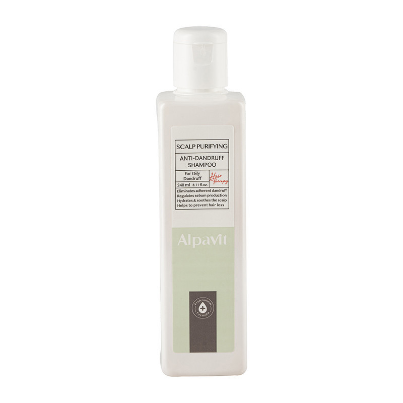 شامپو تقویت کننده مو آلپاویت مدل scalp purifying مناسب برای مو دارای شوره چرب حجم 240 میلی لیتر