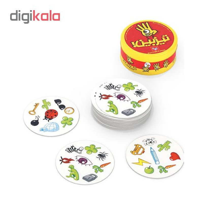 بازی فکری کارتی بازی تا مدل تیزبین مناسب کودک با 55 کارت مقوایی، 2 تا 8 بازیکن، ژانر رقابتی، درجه سختی آسان، تاکتیک حافظه‌ای و مدت زمان بازی کمتر از 30 دقیقه