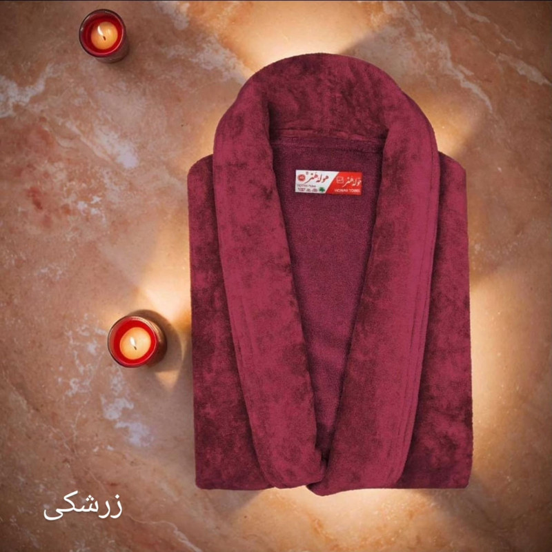 حوله پالتویی حوله هنر مدل تن پوش طرح ساده کد 02 سایز 125