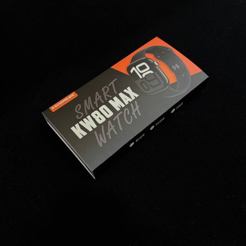 ساعت هوشمند 45 میلی متری مدل KW80 Max با بند سیلیکونی
