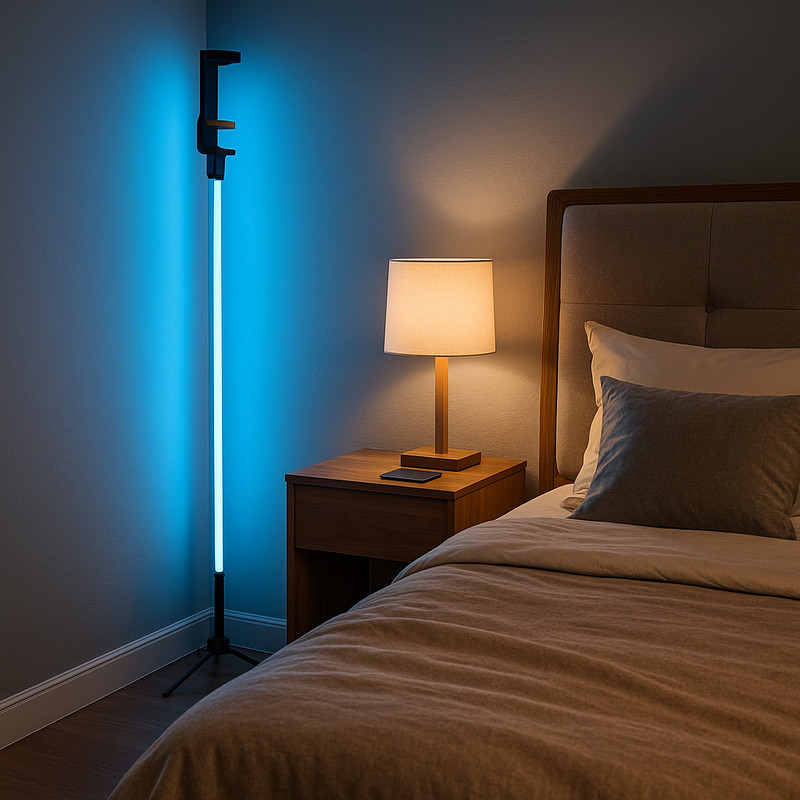 آباژور ایستاده آی لِد مدل کرنرلایت بلوتوثی کد BT-Light-Pro