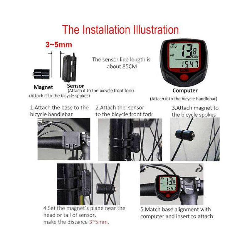 کیلومتر شمار دوچرخه شنبا مدل SB-318