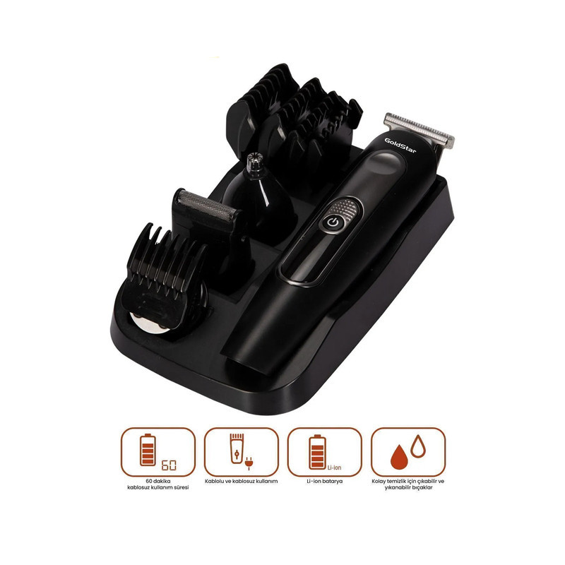 ماشین اصلاح موی سر و صورت گلد استار مدل GS-7004