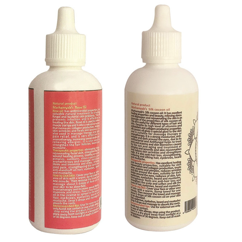 روغن تقویت کننده مو ، مژه و ابرو مرهم یاب مدل پیله ابریشم و حلزون حجم 80 میلی لیتر مجموعه 2 عددی