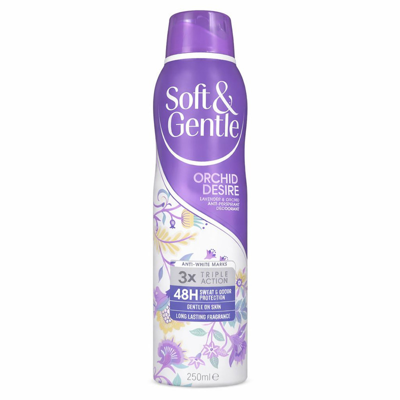 اسپری دئودورانت زنانه سافت اند جنتل مدل ORCHID DESIRE حجم 250 میلی‌لیتر
