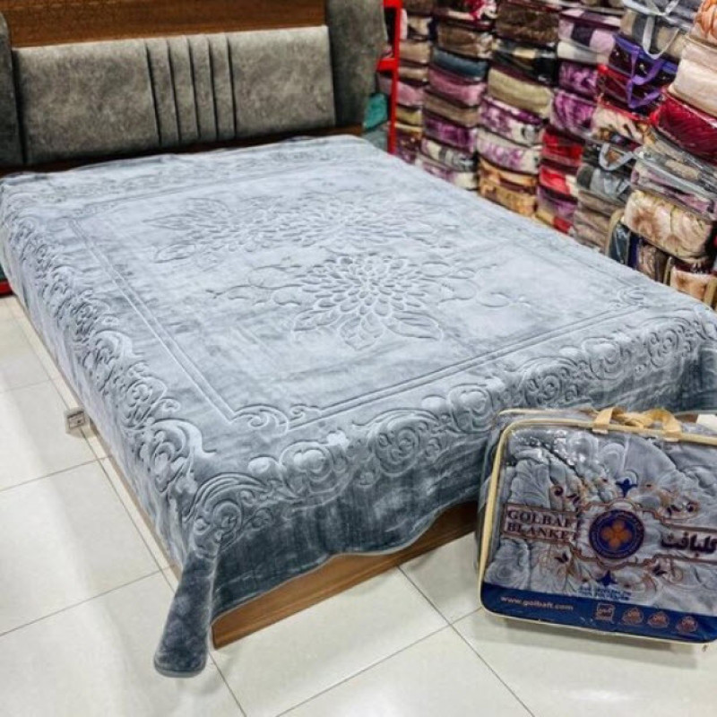 پتوی گلبافت مدل برتر گل برجسته سایز 240x220 سانتی متر