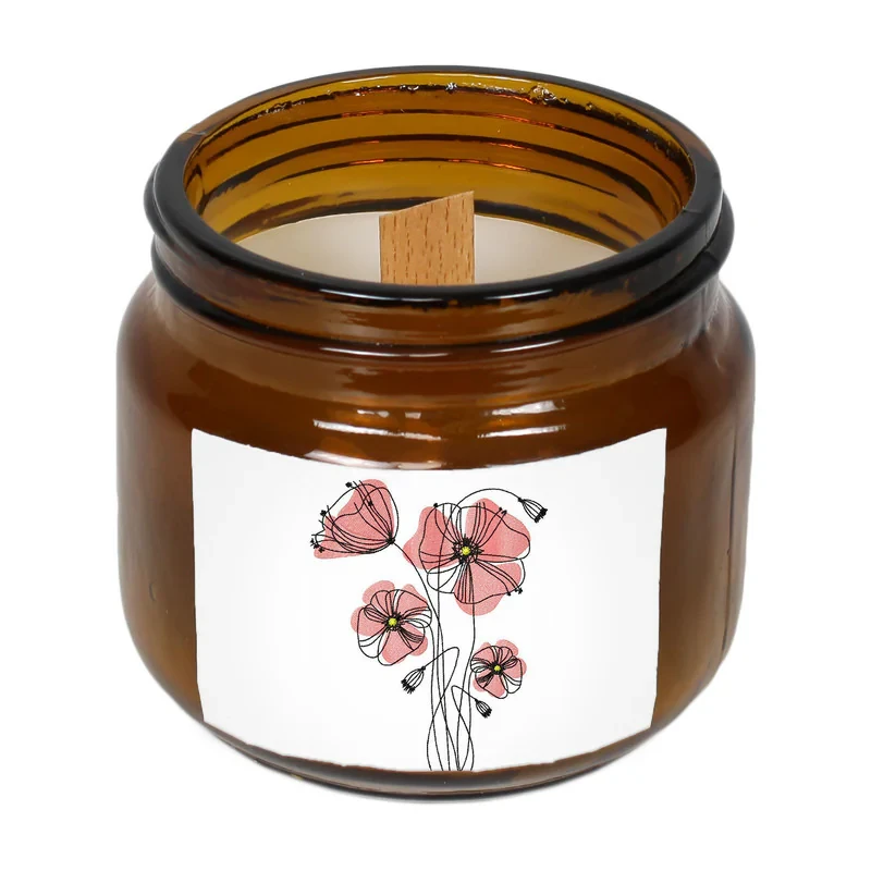 شمع لیوانی دارلی طرح مینیمال گل  مدل Candle1133