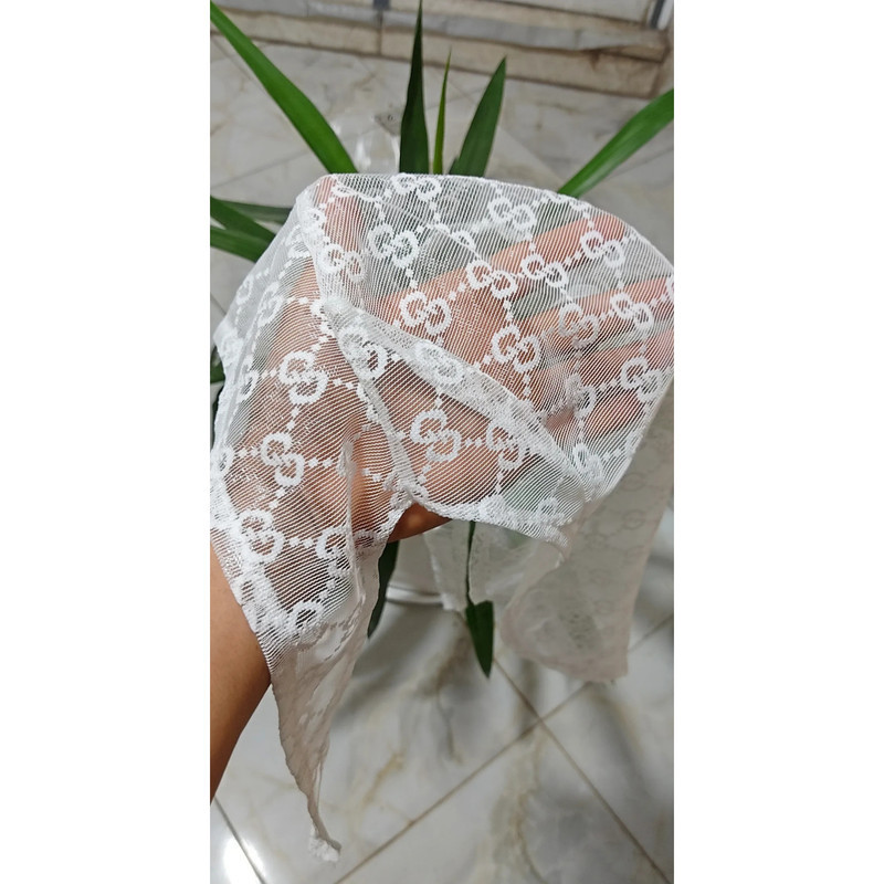 دستمال سر و گردن مدل دورگ توری کد gcw