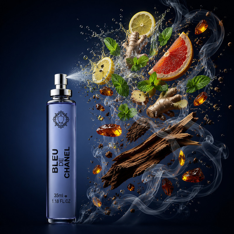 ادو پرفیوم مردانه هارلینگن مدل Blue De Chanel با رایحه خنک حجم 35 میلی لیتر