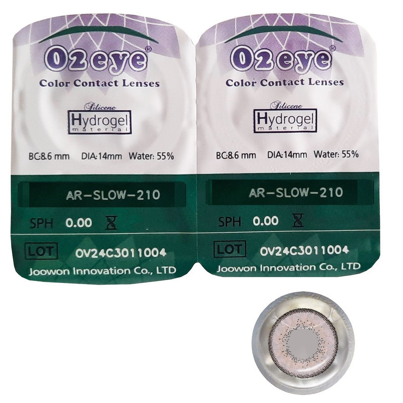 لنز چشم 02آی مدل Hydrogel شماره 210 رنگ خاکستری صورتی
