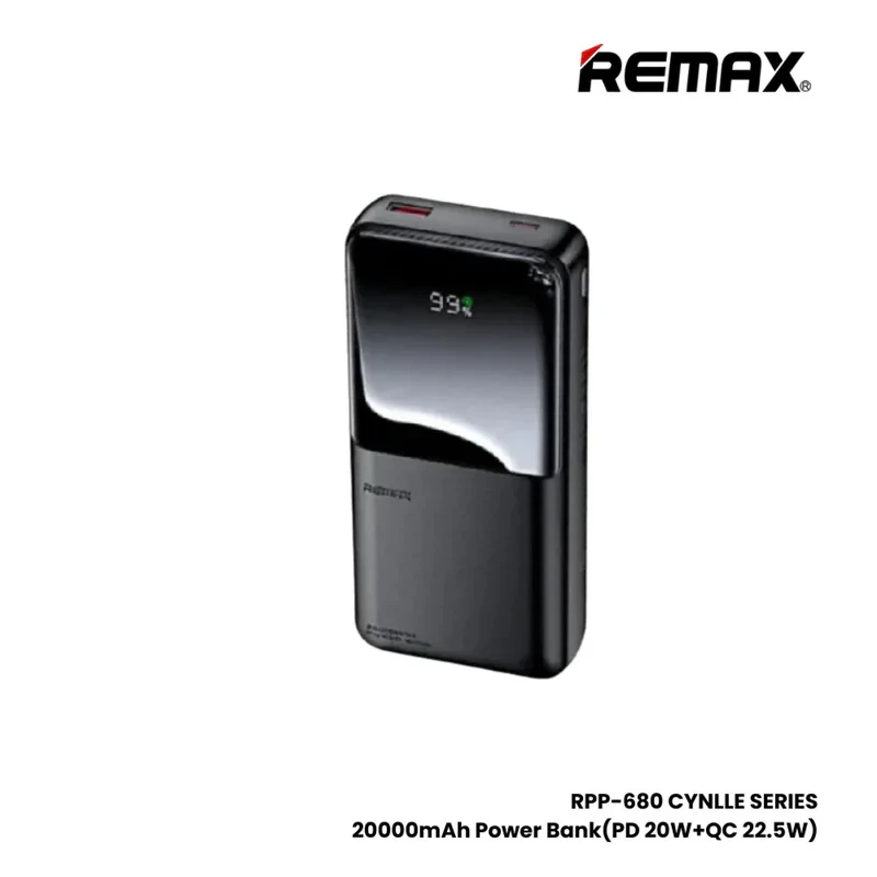 پاوربانک ریمکس مدل RPP-680 ظرفیت 20000 میلی آمپر ساعت