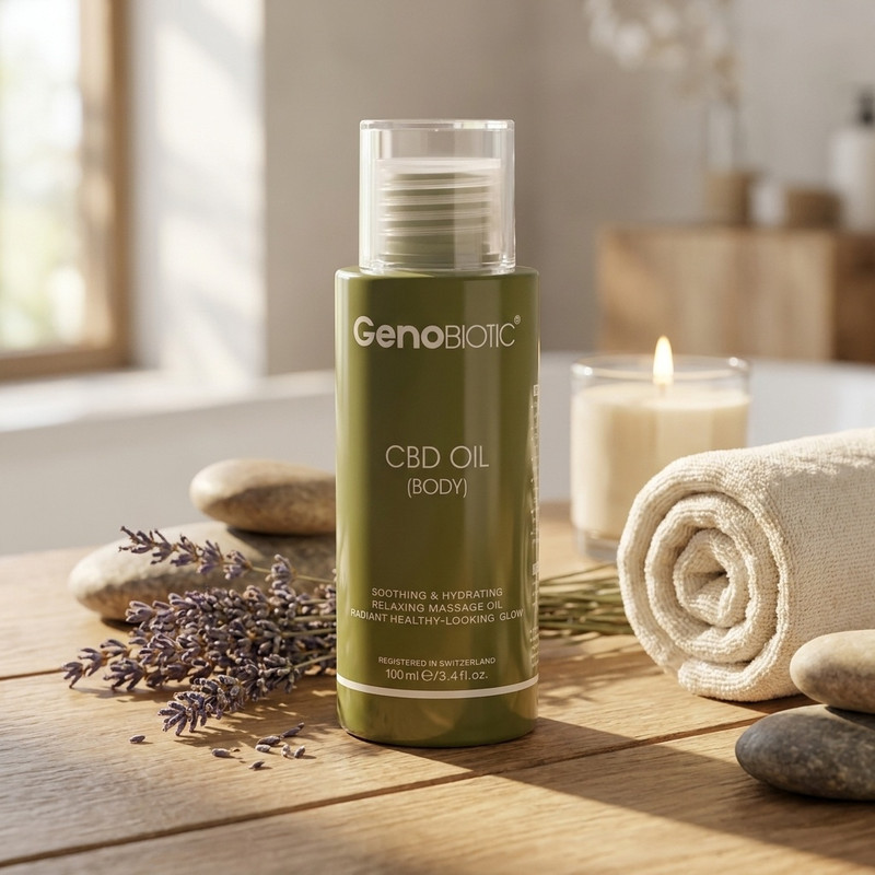 روغن بدن ژنوبایوتیک مدل CBD حجم 100 میلی لیتر