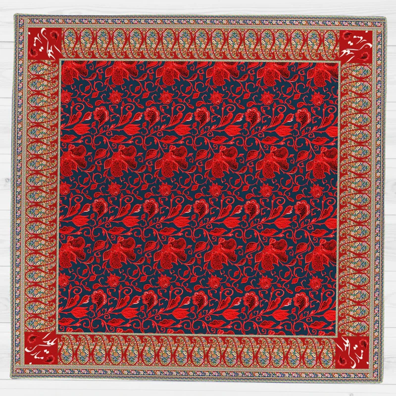 رومیزی طرح گل قرمز یلدا کد 9982