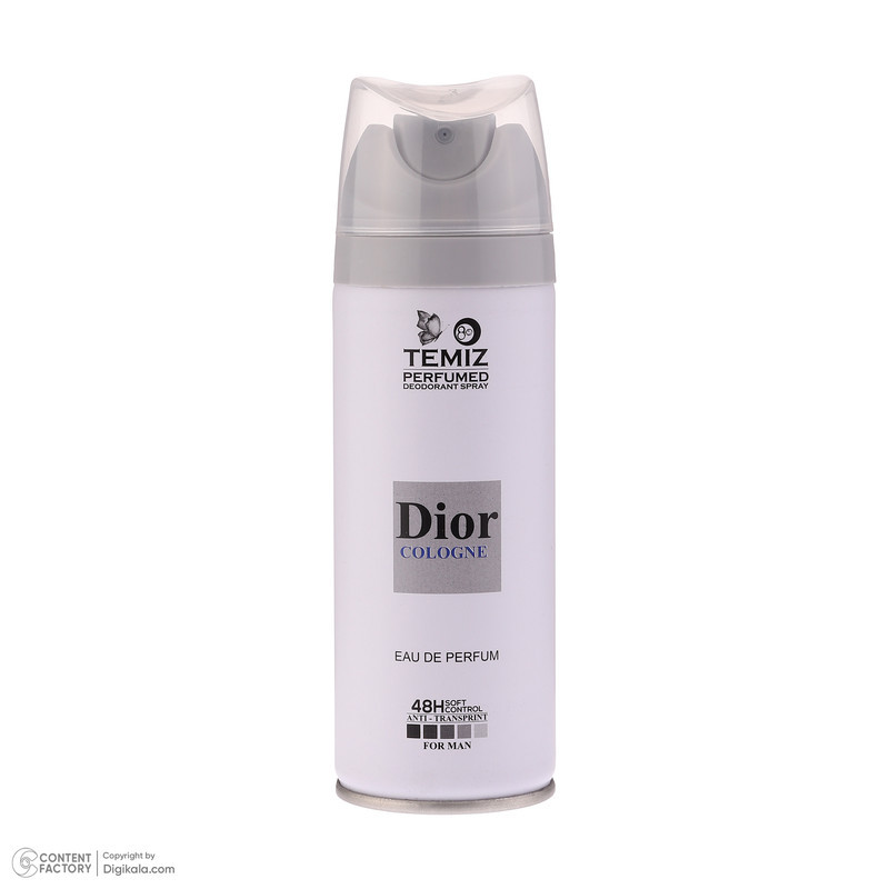 اسپری  مردانه تمیز مدل Dior cologne حجم 200 میلی‌لیتر
