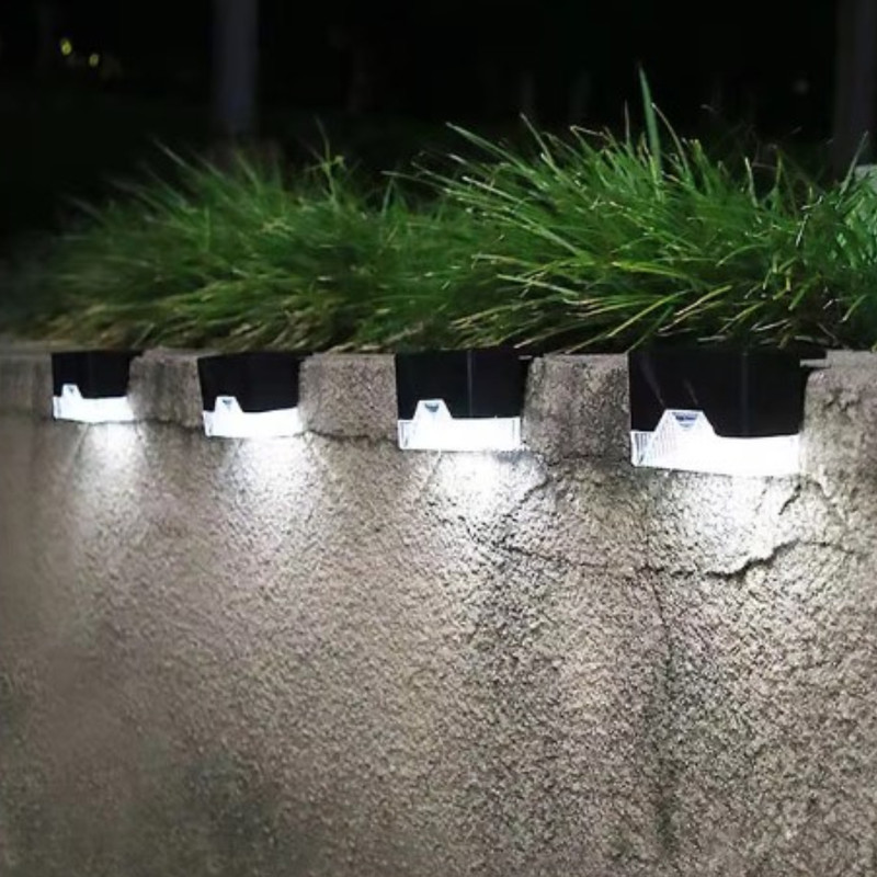 چراغ پارکی خورشیدی  طرح لب پله ای مدل SOLAR DECK LIGHTS مجموعه 12 عددی