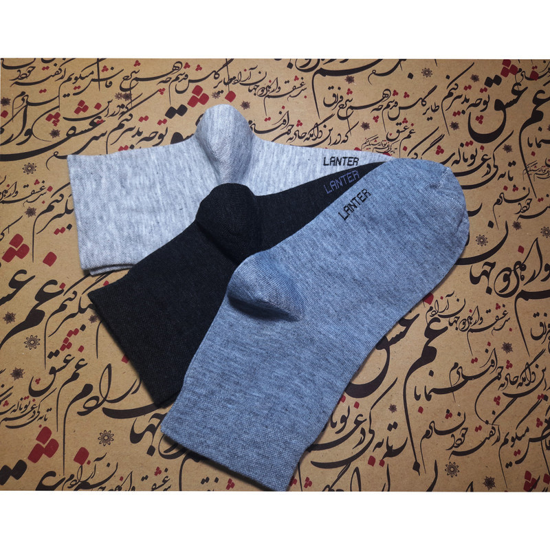 جوراب ساق کوتاه مردانه لنتر طرح ساده مدل ساده کد Bluebell مجموعه 6 عددی