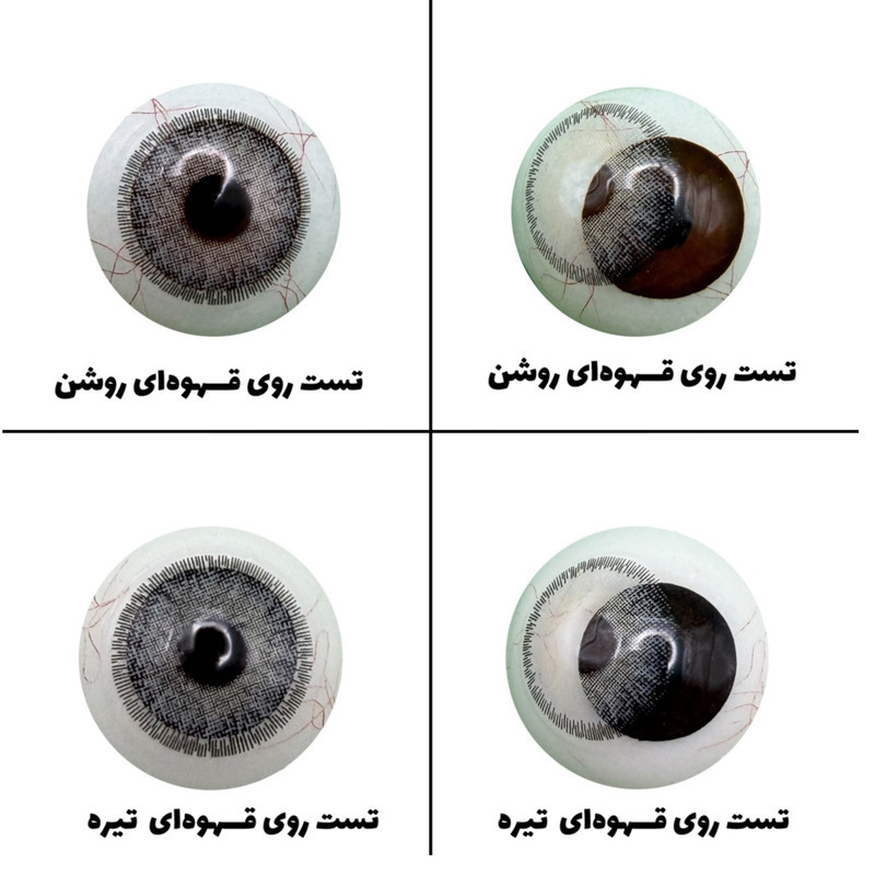 لنز چشم هرا مدل 13 سالانه کد ACCA311  رنگ سبز عسلی دوردار