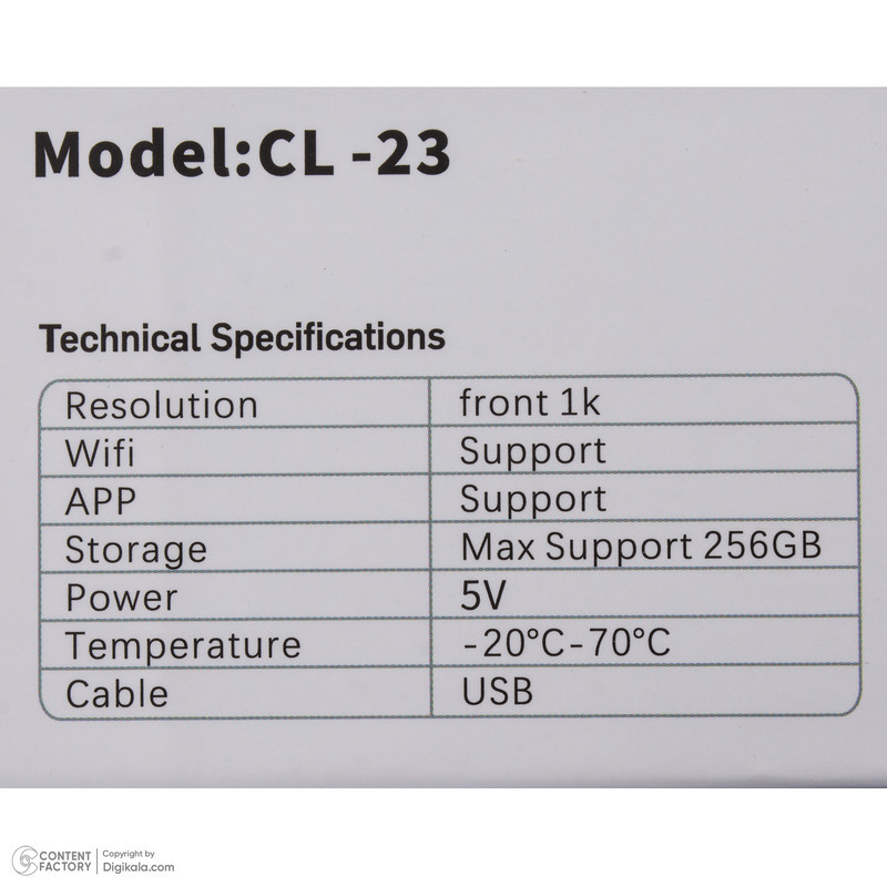 دوربین ثبت وقایع کلارو مدل CL-23