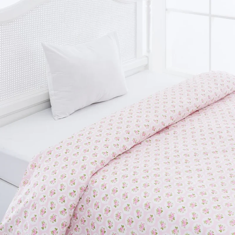 روکش لحاف پنبه انگلیش هوم مدل Rosy Rose یک نفره سایز 220x160 سانتی‌متر