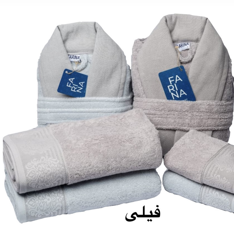 سرویس حوله پالتویی 10 تکه هیرو هوم مدل FARINA