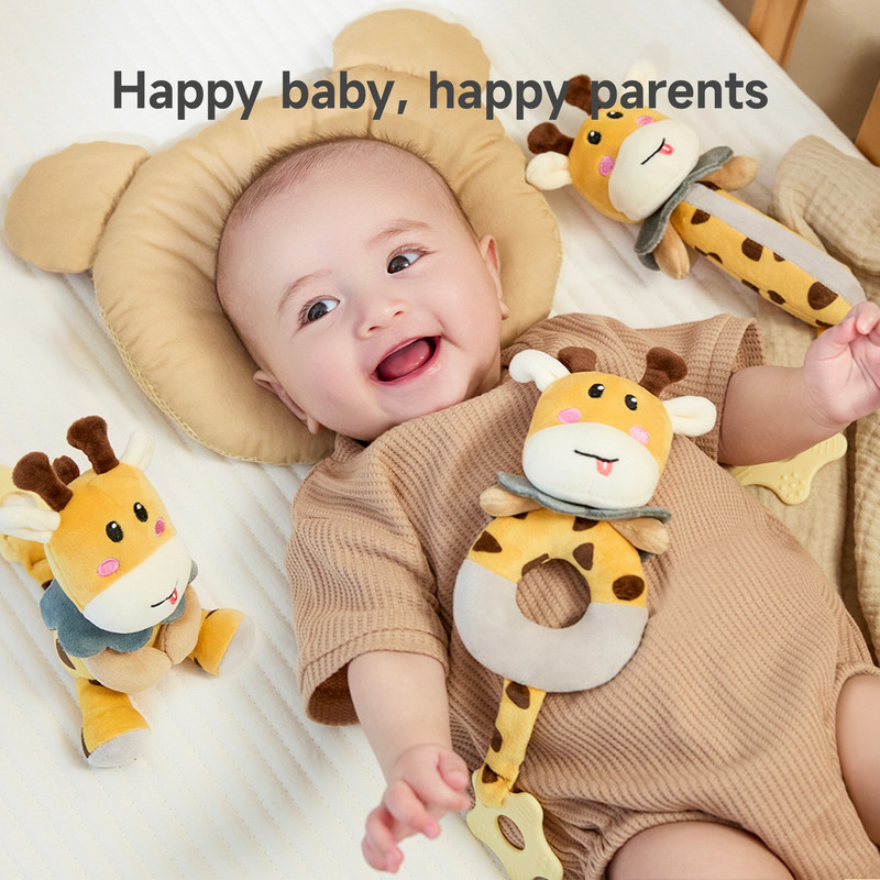جغجغه توماما کیدز مدل TM575 طرح زرافه بسته 3 عددی