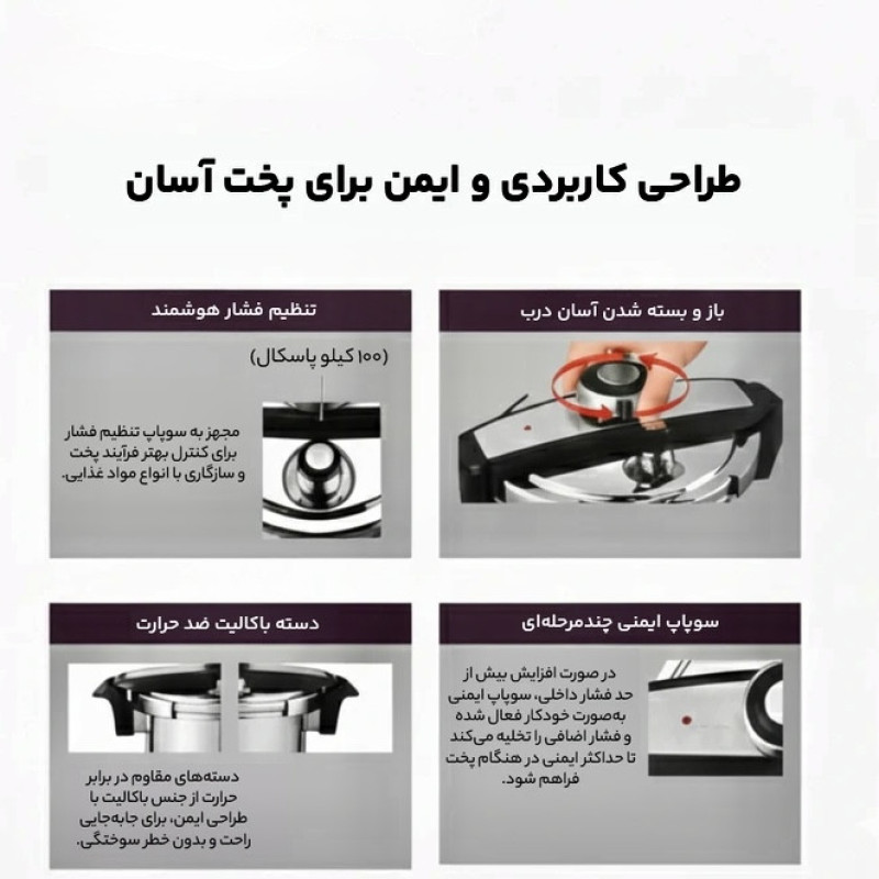 زودپز دوقلو یونیک اولترا مدل UA-3001 گنجایش 7 و 5 لیتر