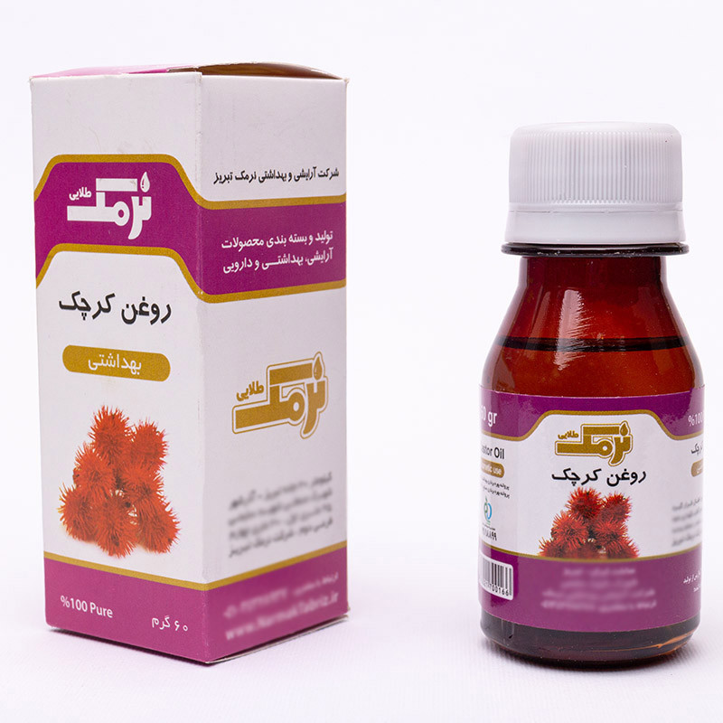روغن کرچک نرمک طلایی مدل K60 حجم 60 میلی لیتر