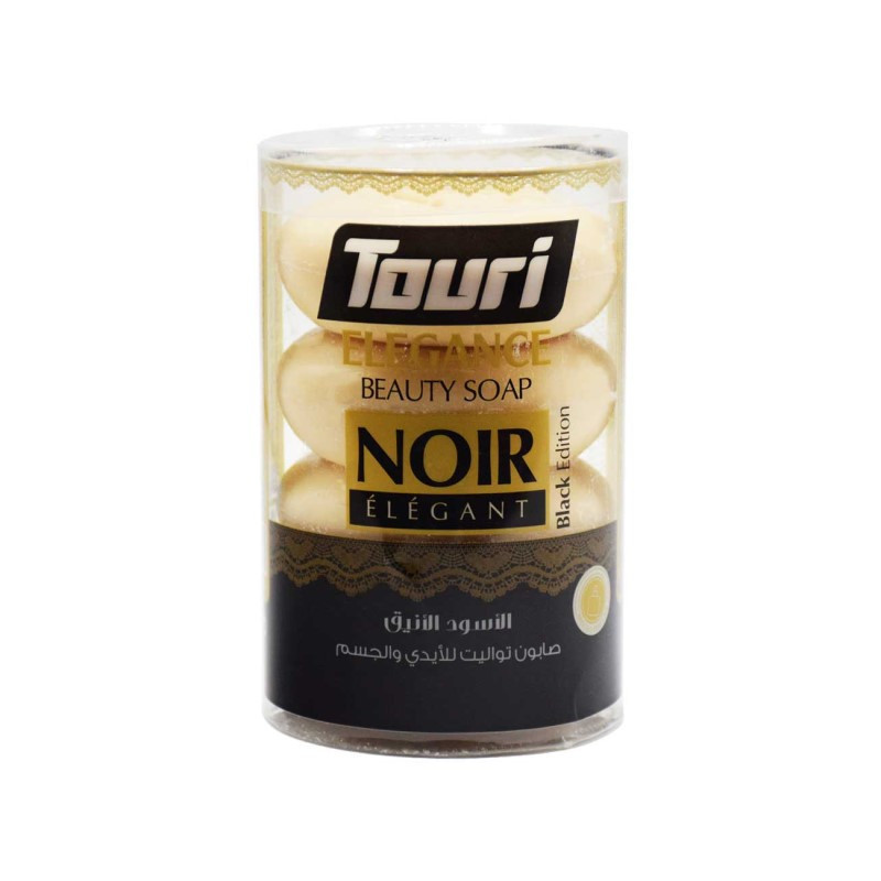 صابون شستشو مرطوب‌کننده بدن توری مدل NOIR مناسب برای پوست معمولی وزن 100 گرم بسته 4 عددی