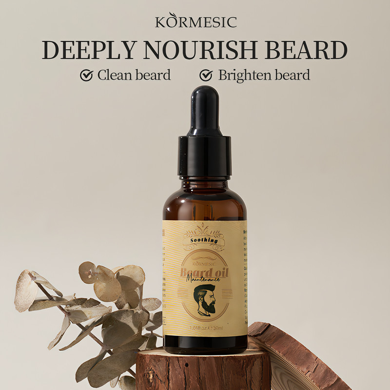 روغن تقویت کننده ریش و سبیل کورمسیک مدل دانه آجیل حجم 30 میلی لیتر