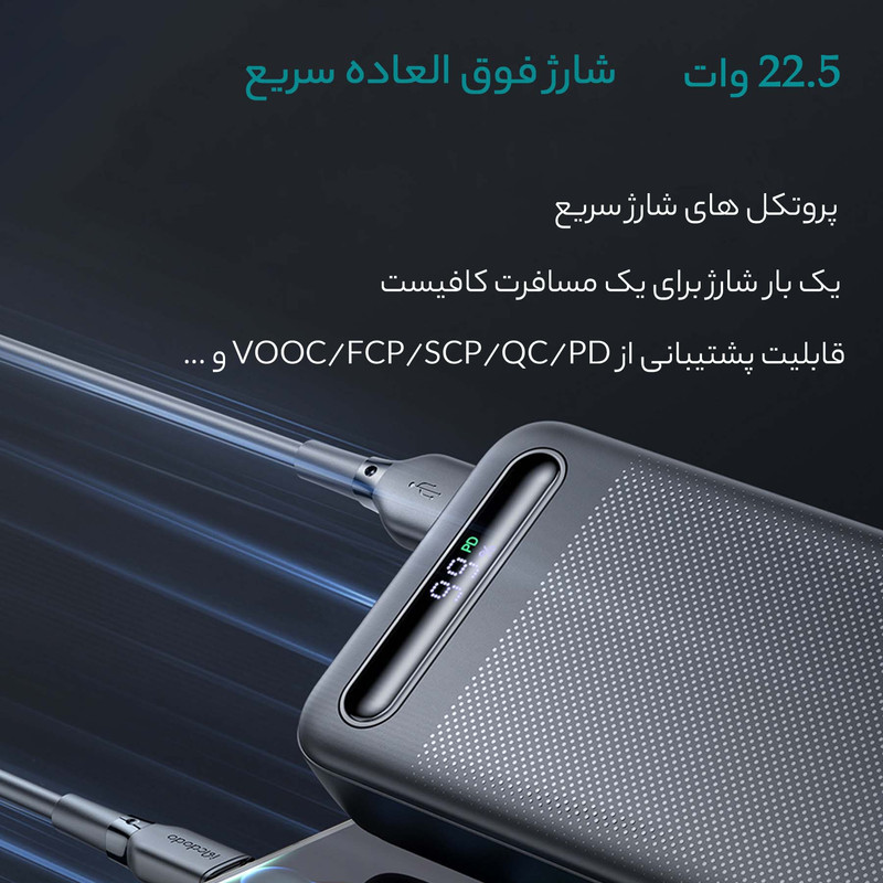 پاوربانک مک دودو 22.5W مدل MC-389 ظرفیت 20000 میلی آمپر ساعت