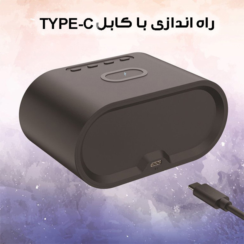 ساعت رومیزی مدل وایرلس شارژر کد AY-CL