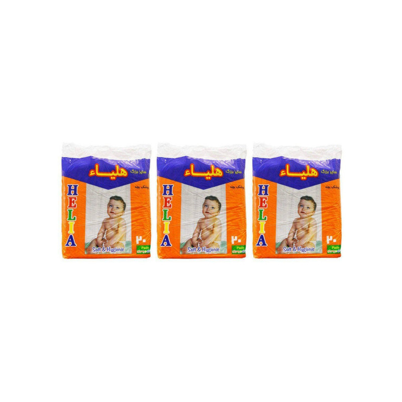 پوشک بچه هلیا کد 03 بسته 20 عددی مجموعه 3 عددی