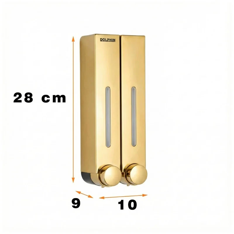 پمپ مایع دستشویی دیواری دلفین مدل دوقلو کد Ama-102-G